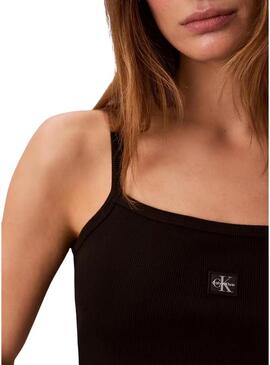 Crop Top Calvin Klein Jeans Baby preto para mulher