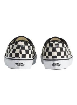 Tênis Vans Authentic Check preto e branco para homem.