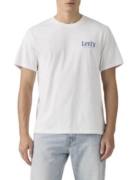 Camiseta Levis Servindo Clássicos branco para homem.