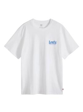 Camiseta Levis Servindo Clássicos branco para homem.