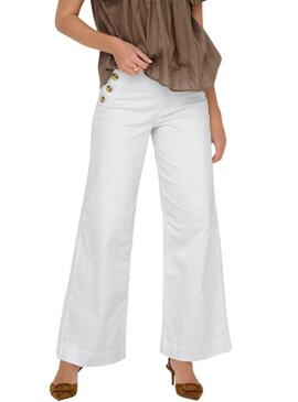 Calça jeans branco Only Madison para mulher.