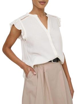 Blusa Only Rosella branca para mulher