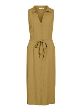 Vestido Vila Viprisilla verde oliva para mulher