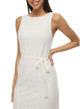 Vestido Vila Malina branco para mulher.