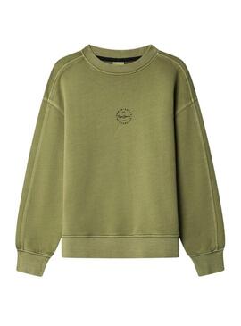 Moletom Pepe Jeans William verde cáqui para menino.
