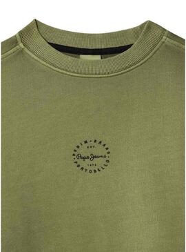 Moletom Pepe Jeans William verde cáqui para menino.