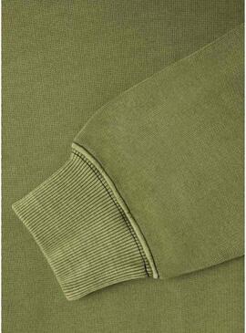 Moletom Pepe Jeans William verde cáqui para menino.