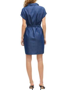 Vestido Vila Vinori denim azul escuro para mulher.