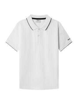 Polo Pepe Jeans Hayden básico branco para menino