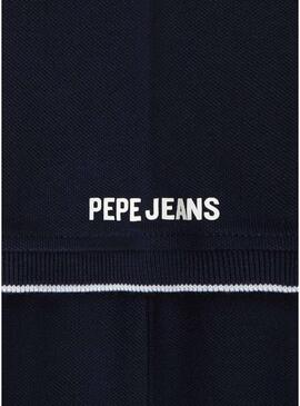 Polo Pepe Jeans Hayden básico azul marino para meninos.