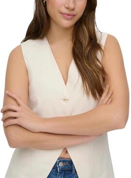 Colete branco Only Tila para mulher.