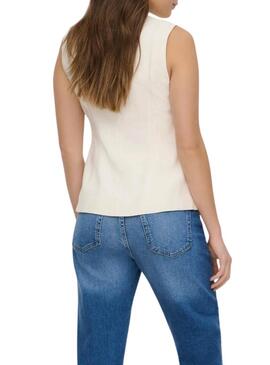Colete branco Only Tila para mulher.