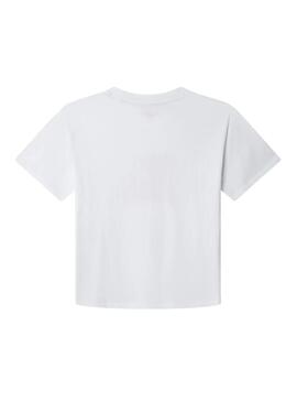 Camiseta Pepe Jeans Sage logo degradado branco para criança