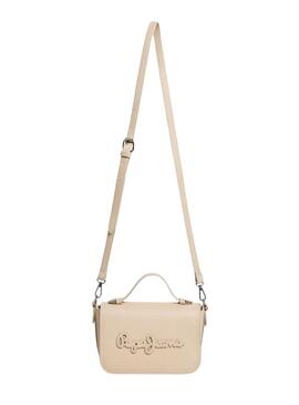 Bolsa Pepe Jeans Nina bege para mulher.