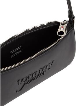 Bolsa Tommy Jeans Must Shoulder preta para mulher.