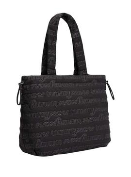 Bolsa Tommy Jeans Icon preta para mulher.
