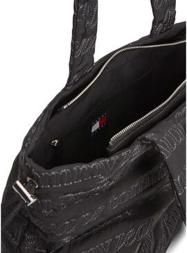 Bolsa Tommy Jeans Icon preta para mulher.