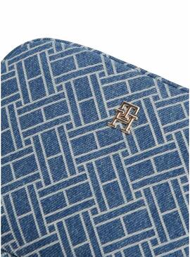 Bolsa Tommy Hilfiger Popette câmera azul para mulher.