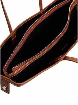 Bolsa Tommy Hilfiger Monoplay Tote marrom para mulher