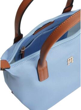 Bolsa Tommy Hilfiger Popette mini azul para mulher.
