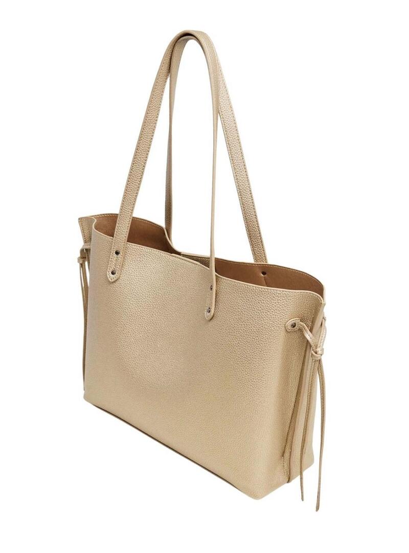 Bolsa Pepe Jeans Audrey dourada para mulher.