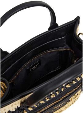 Bolsa Pepe Jeans Zadie bege e preta para mulher