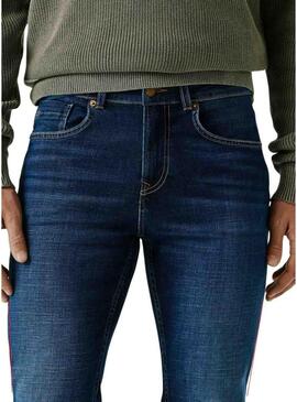 Calça jeans Pepe Jeans Cash em denim escuro para homem.