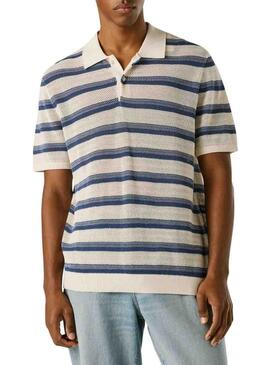 Polo Pepe Jeans Florian listrado azul para homem
