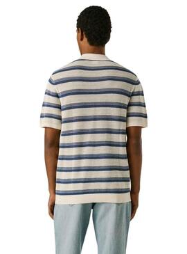 Polo Pepe Jeans Florian listrado azul para homem