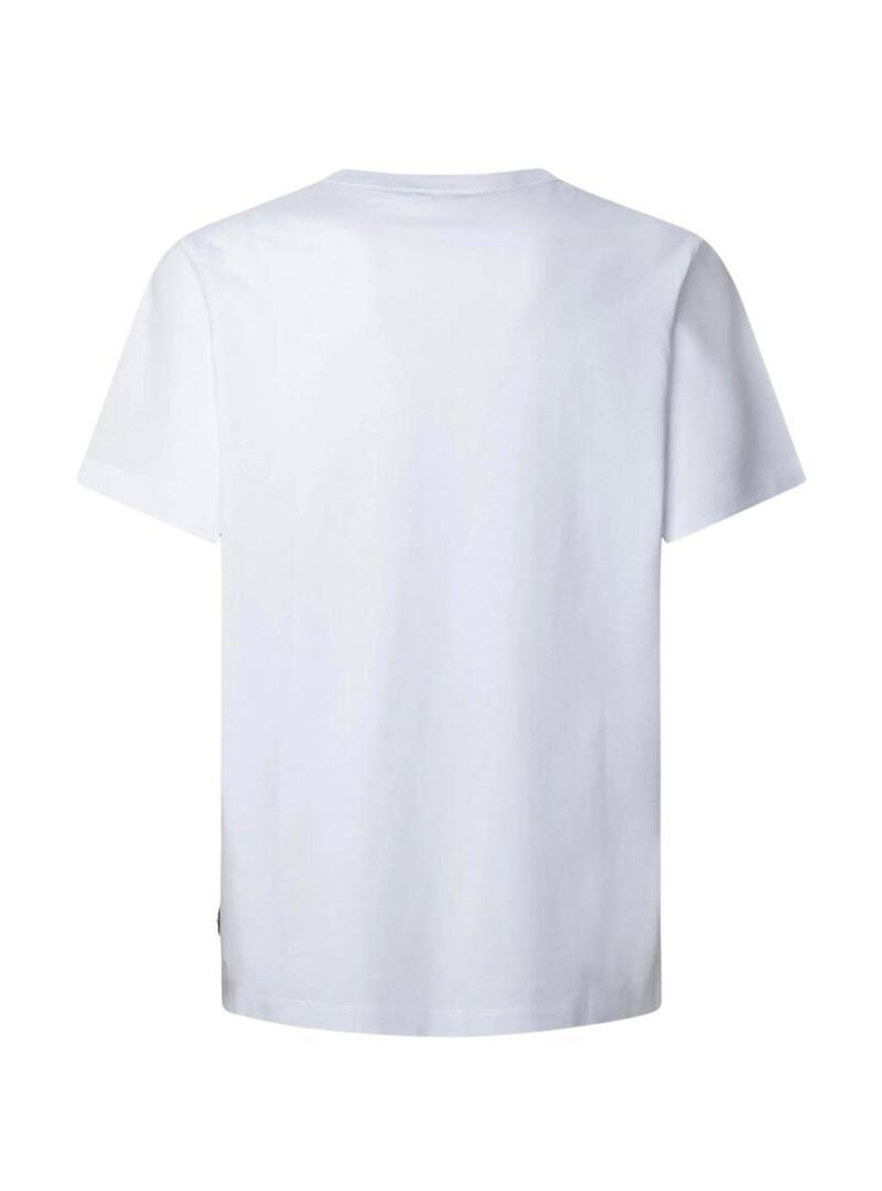 Camiseta Pepe Jeans Sagan branca para homem.