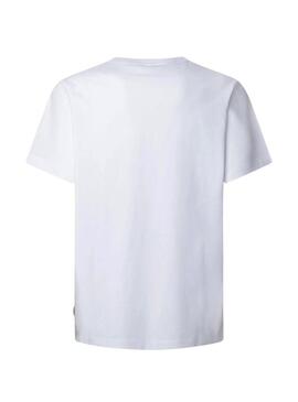Camiseta Pepe Jeans Sagan branca para homem.