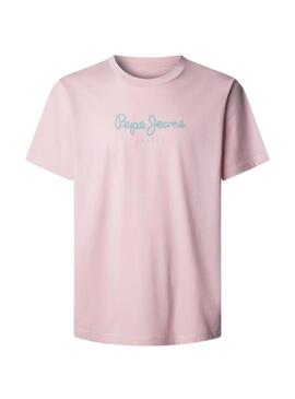 Camisa Pepe Jeans Eggo cor-de-rosa para homem.