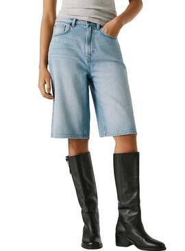 Bermudas Pepe Jeans Lexa denim para mulher.
