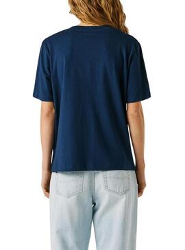 Camisa Pepe Jeans Maca azul para mulher.