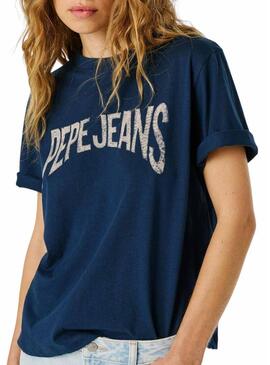Camisa Pepe Jeans Maca azul para mulher.
