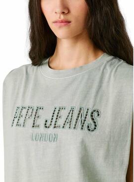Camiseta Pepe Jeans Mirari verde para mulher.