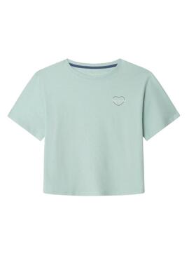 Camisa Pepe Jeans Giana azul turquesa para menina