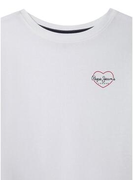 Camiseta Pepe Jeans Giana branca para menina.