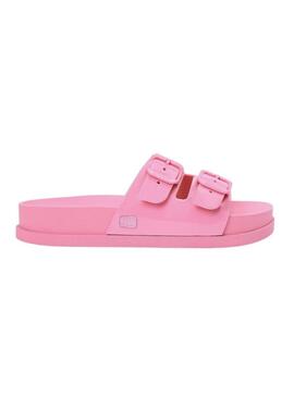 Chinelos Tommy Jeans Confort Jelly com fivelas rosa para mulher