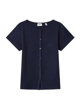 Camiseta Pepe Jeans Angy azul marinho para menina.