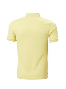 Camisa polo amarela Helly Hansen Driftline para homem.