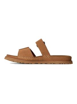 Chinelos UGG GoldenGaze Slide Chestnut para mulher