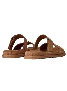 Chinelos UGG GoldenGaze Slide Chestnut para mulher