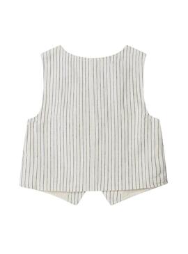 Colete Pepe Jeans Izzy listrado diplomático para menina.