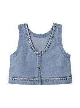 Top Pepe Jeans Ivy denim azul para menina