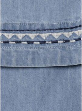 Top Pepe Jeans Ivy denim azul para menina