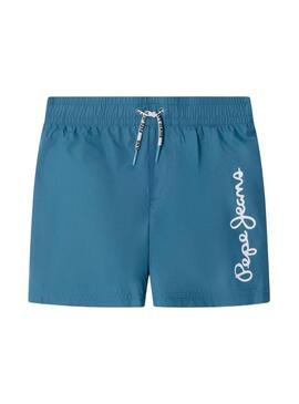 Shorts de banho Pepe Jeans azul com logotipo para menino