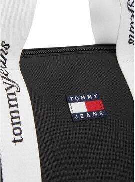 Bolsa Tommy Jeans Essential Mini tote preta para mulher.