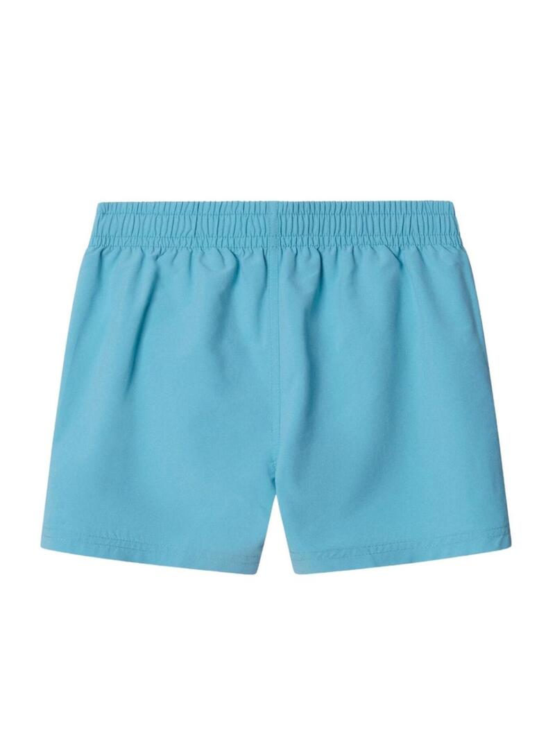 Roupa de banho Pepe Jeans com logotipo estampado azul para menino.