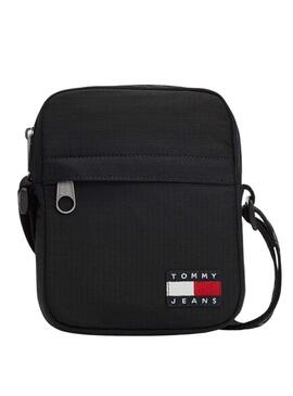 Bolsa Tommy Jeans reporter Essential Ripstop preta para homem